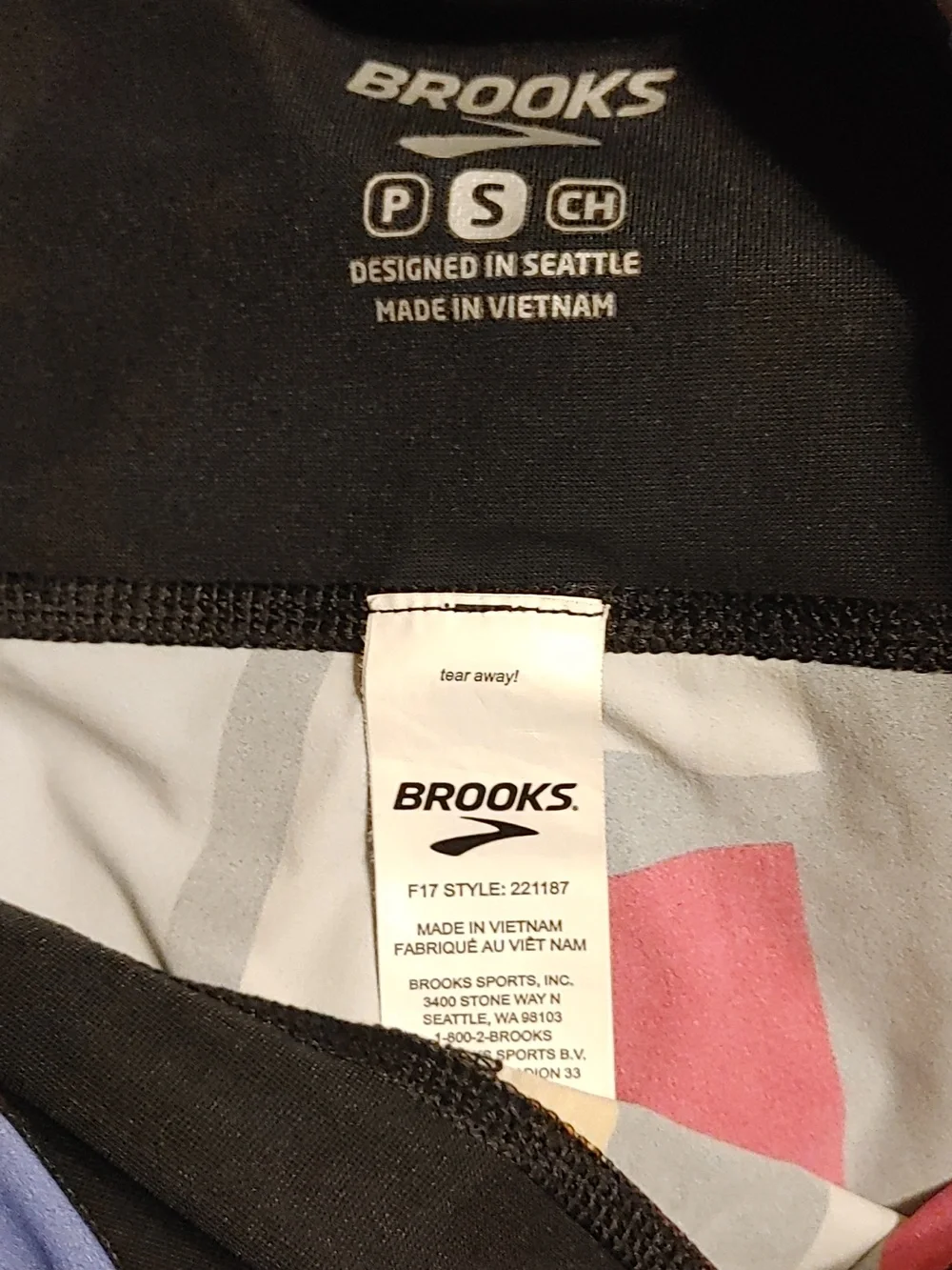 Brooks Geometric Leggings Women's Sz Small Athletic wear, Running Exercise Yoga